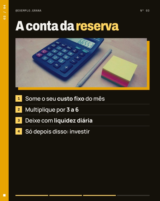 Slide 3 do carrossel de exemplo de finanças