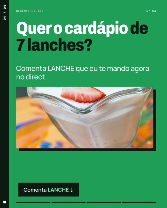 Slide 4 do carrossel de exemplo de nutrição
