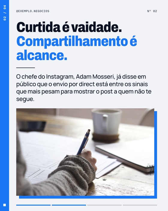 Slide 2 do carrossel de exemplo de negócios