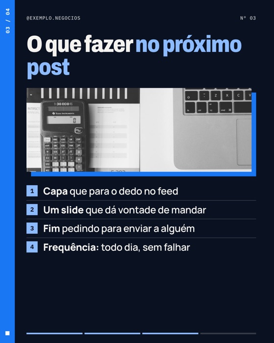 Slide 3 do carrossel de exemplo de negócios